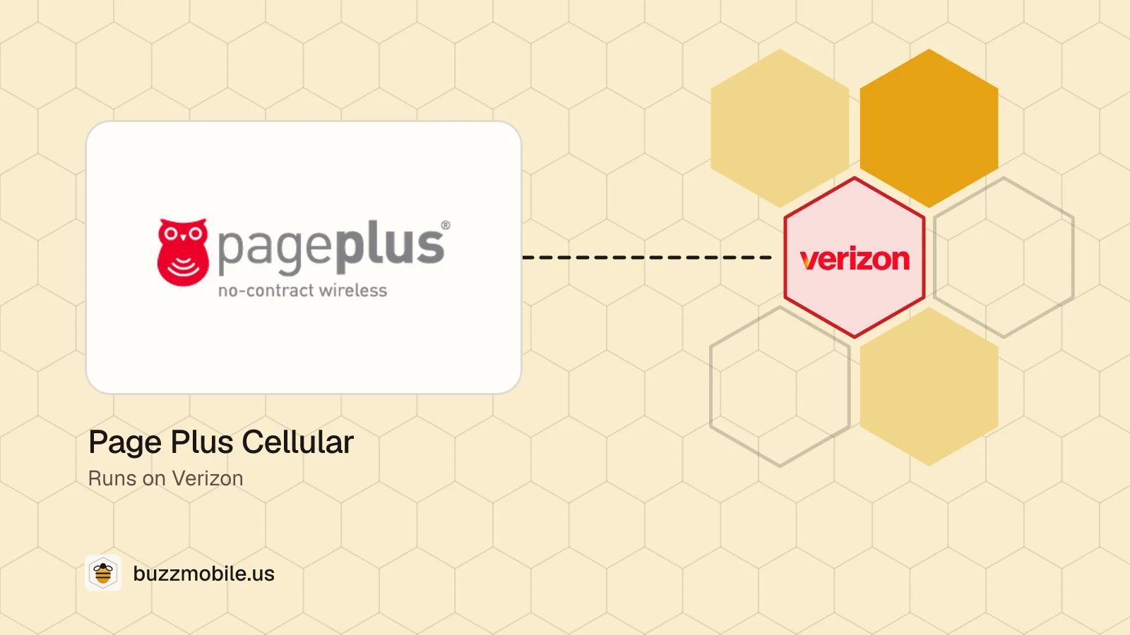 The Page Plus Cellular logo. Runs on Verizon.
